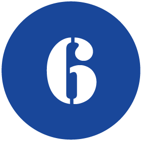 Blue Number 6 Graphic by Westminster Arms